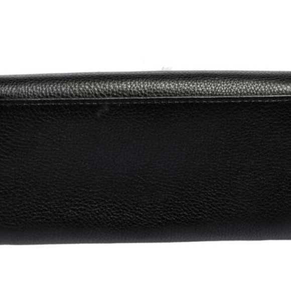 Michael Kors Black Leather Fulton Flap Continental Wallet - Picture 3 of 7